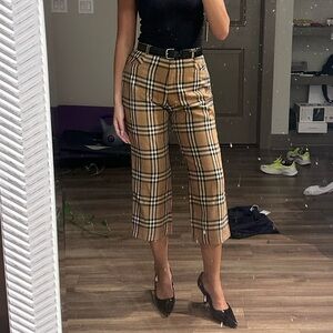 Vintage Burberry Cropped Pants / Trousers